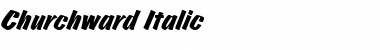 Download Churchward Italic Font Title Preview