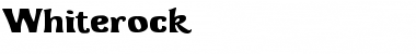 Download Whiterock Regular Font Title Preview