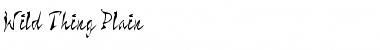 Download Wild Thing Plain Font Title Preview