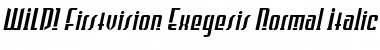 Download WILD1 Firstvision Exegesis Italic Font Title Preview