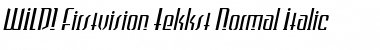 Download WILD1 Firstvision Tekkst Italic Font Title Preview
