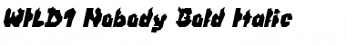 Download WILD1 Nobody Bold Italic Font Title Preview