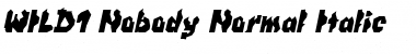 Download WILD1 Nobody Italic Font Title Preview