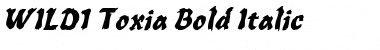 Download WILD1 Toxia Bold Italic Font Title Preview