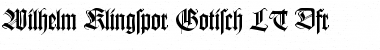 Download WilhelmKlingsporGotisch LT Dfr Regular Font Title Preview