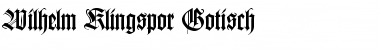 Download Wilhelm Klingspor Gotisch Regular Font Title Preview