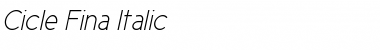 Download Cicle Fina Italic Font Title Preview