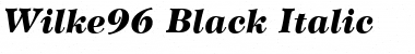 Download Wilke96-Black BlackItalic Font Title Preview