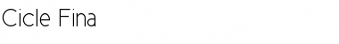 Download Cicle Fina Font Title Preview