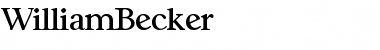 Download WilliamBecker Regular Font Title Preview