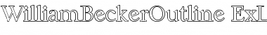 Download WilliamBeckerOutline-ExLight Regular Font Title Preview