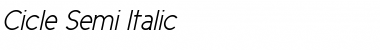 Download Cicle Semi Italic Font Title Preview