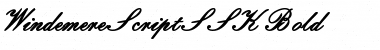 Download WindemereScriptSSK Bold Font Title Preview