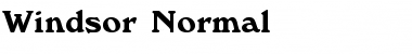 Download Windsor Normal Font Title Preview