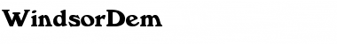 Download WindsorDem Regular Font Title Preview