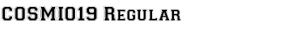 Download COSMI019 Regular Font Title Preview