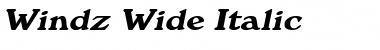 Download Windz Wide Italic Font Title Preview