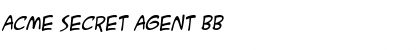 Download ACME Secret Agent BB Italic Font Title Preview