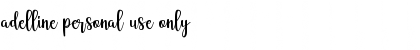Download adelline personal use only Regular Font Title Preview