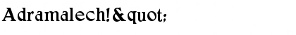 Download Adramalech!" Regular Font Title Preview