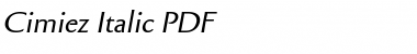 Download Cimiez Italic Font Title Preview