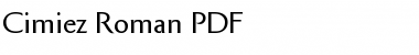 Download Cimiez Roman Font Title Preview