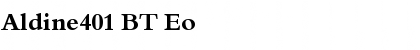 Download Aldine401 BT Eo Bold Font Title Preview