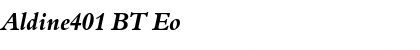 Download Aldine401 BT Eo Bold Italic Font Title Preview