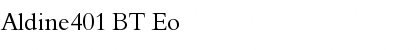 Download Aldine401 BT Eo Roman Font Title Preview