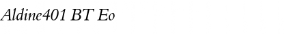 Download Aldine401 BT Eo Italic Font Title Preview