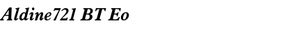 Download Aldine721 BT Eo Bold Italic Font Title Preview