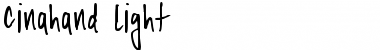 Download Cinahand Light Font Title Preview