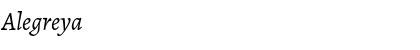 Download Alegreya Italic Font Title Preview