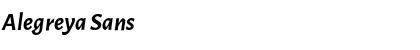 Download Alegreya Sans Bold Italic Font Title Preview