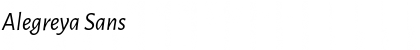 Download Alegreya Sans Italic Font Title Preview