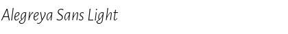 Download Alegreya Sans Light Italic Font Title Preview