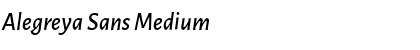 Download Alegreya Sans Medium Italic Font Title Preview