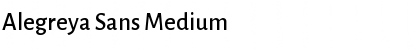 Download Alegreya Sans Medium Regular Font Title Preview