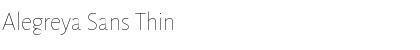 Download Alegreya Sans Thin Regular Font Title Preview