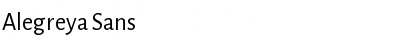 Download Alegreya Sans Regular Font Title Preview