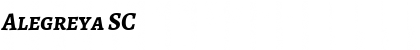 Download Alegreya SC Bold Italic Font Title Preview