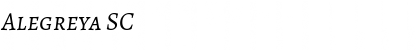 Download Alegreya SC Italic Font Title Preview