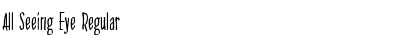 Download All Seeing Eye Regular Font Title Preview
