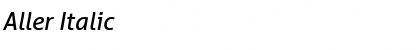 Download Aller Italic Font Title Preview
