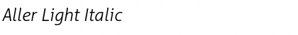 Download Aller Light Italic Font Title Preview