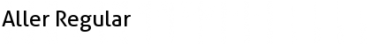 Download Aller Regular Font Title Preview