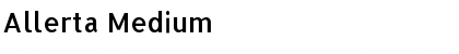 Download Allerta Medium Font Title Preview