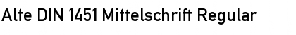 Download Alte DIN 1451 Mittelschrift Regular Font Title Preview