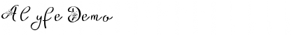 Download Alyfe Demo Font Title Preview