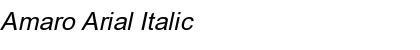 Download Amaro Arial Italic Font Title Preview